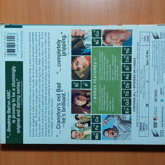 Breaking bad the complete first season dvd box set. Total of 3 dvds - Picture 5 of 12